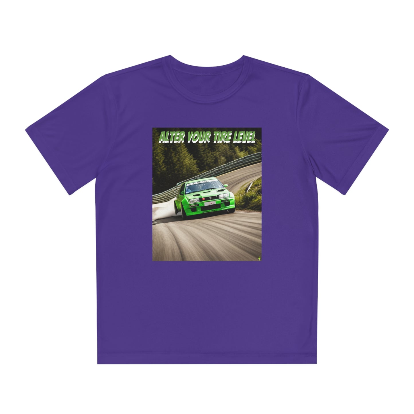 LIGHT GREEN ALTER YOUR TIRE LEVEL Youth Competitor Tee