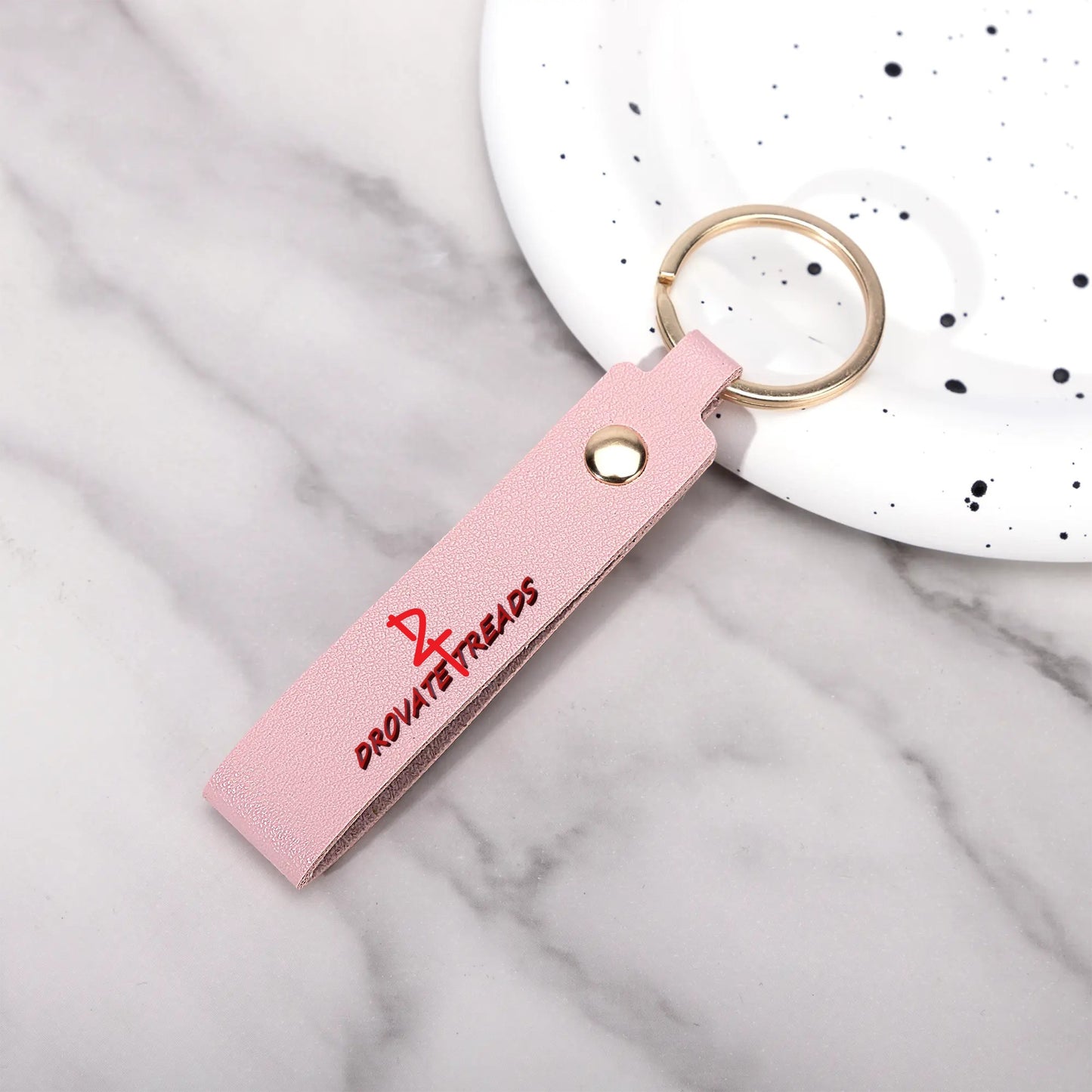 DROVATE TREADS LEATHER KEYCHAIN